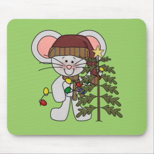 Mousepad Rato do Natal que decora a árvore