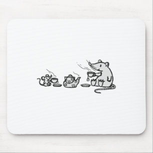 Mousepad Rato E Rato Têm Um Vinheta Do Tea Party