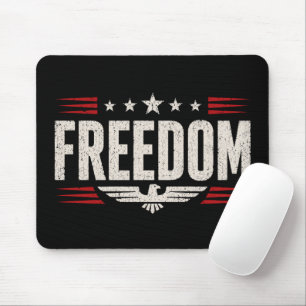 Mousepad Rato Estiloso com Desenho Gráfico de Liberdade Pat