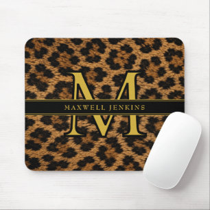 Mousepad Rato Estiloso com Padrão de Leopardo Personalizado