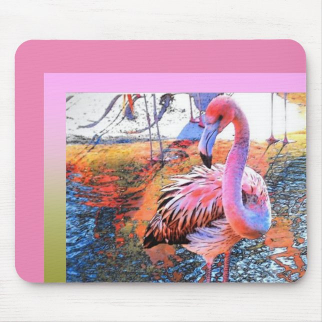 Mousepad Rato Flamingo Rosa-Rosa (Frente)