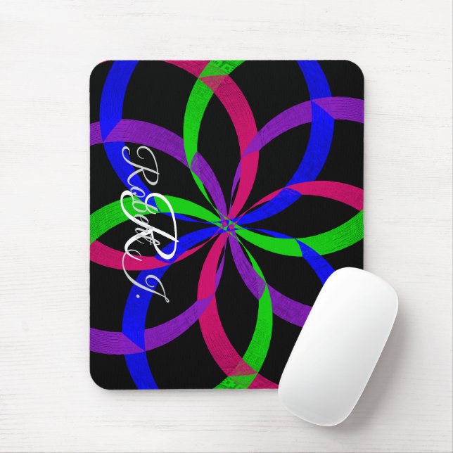 Mousepad Rato Geométrico de 8 Figuras Multi Cor (Com mouse)