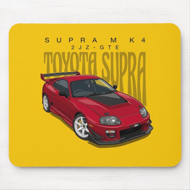 Mousepad Rato Gráfico Retro JDM Toyota Supra MK4 2JZ-GTE P (Frente)