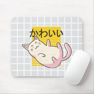 Mousepad Rato Kawaii Japonês em Grid
