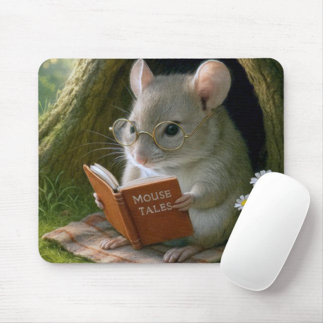 Mousepad Rato Literário em Buraco de Árvore Cozy (Com mouse)