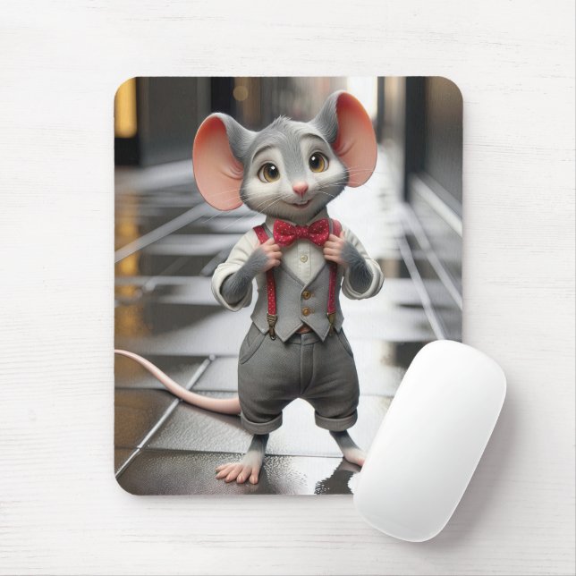 Mousepad Rato na moda com Suspensos (Com mouse)
