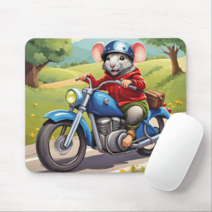 Mousepad Rato na motocicleta