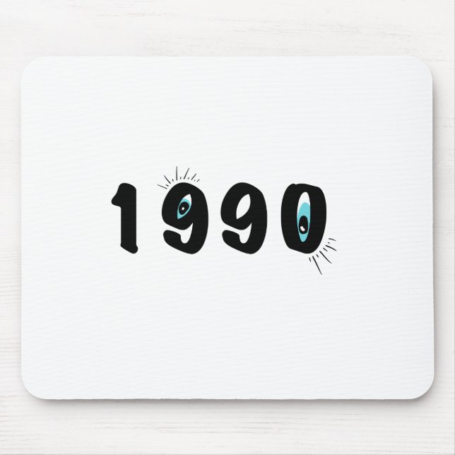 Mousepad Rato Óptico Gráfico de 1990 Excêntrico | Arte B do (Frente)