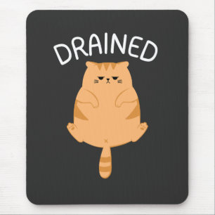 Mousepad Rato para dias de bateria baixa do gato engraçado
