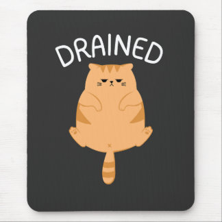 Mousepad Rato para dias de bateria baixa do gato engraçado