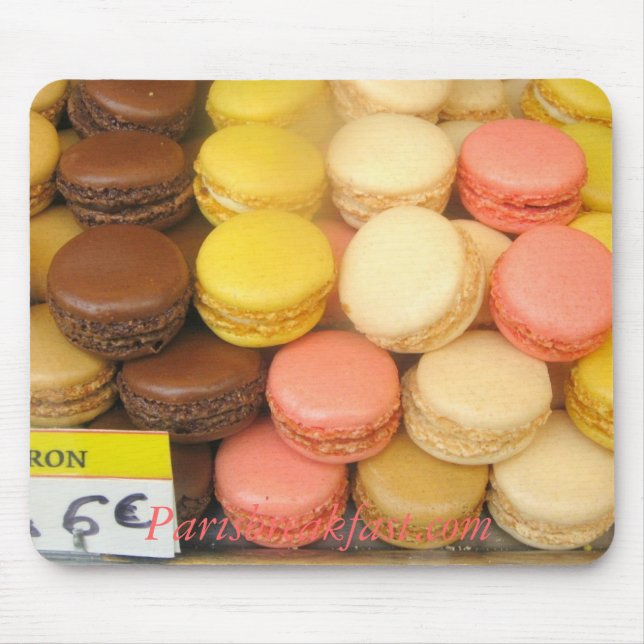 Mousepad Rato Parisbreakfast.com de Macaron (Frente)