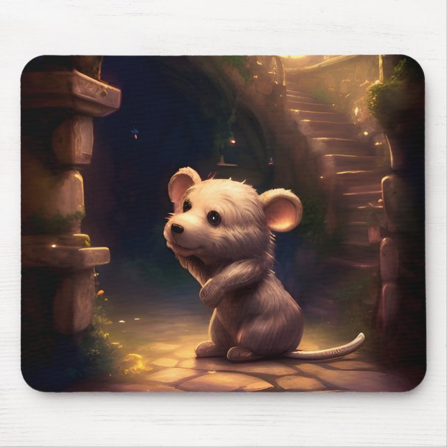 Mousepad Rato Pequeno e Bonito Adorável (Frente)