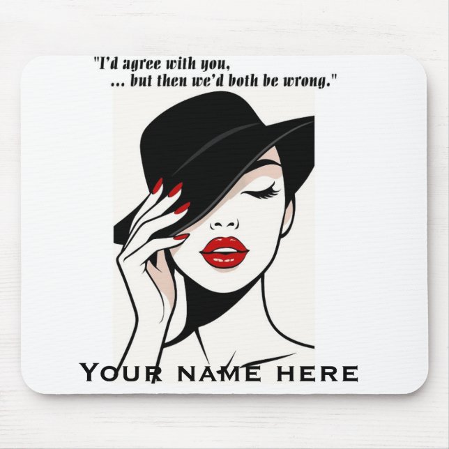 Mousepad Rato personalizado de humor (Frente)