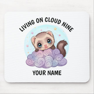 Mousepad Rato Personalizado Fofo de Furão com Texto Customi
