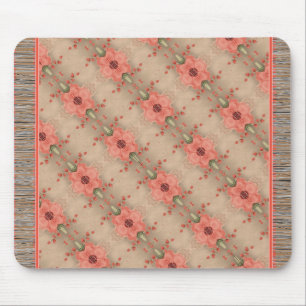 Mousepad Rato-Rato-Padrão Flor De Coral