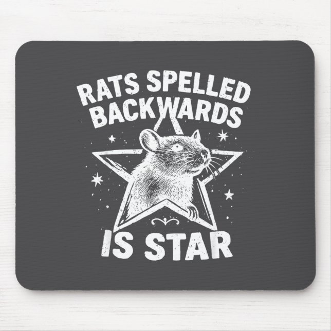 Mousepad Rats Spelled Backwards Is Star  (Frente)