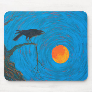 Mousepad Raven and Full Moon