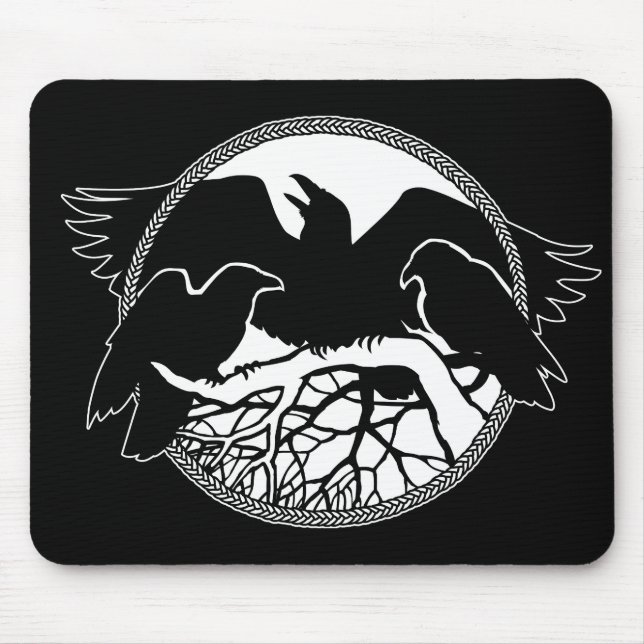 Mousepad Raven Art Mouspads Legal presentes para computador (Frente)