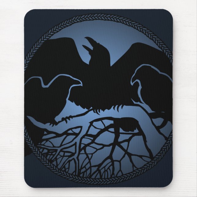 Mousepad Raven Art Mouspads Legal presentes para computador (Frente)
