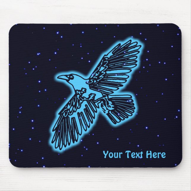 Mousepad Raven Azul Brilhante Nas Estrelas (Frente)