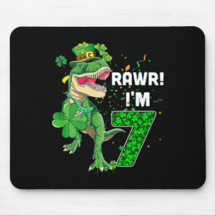 Mousepad Rawr eu tenho 7 anos de idade 2015 T Rex Dinossaur