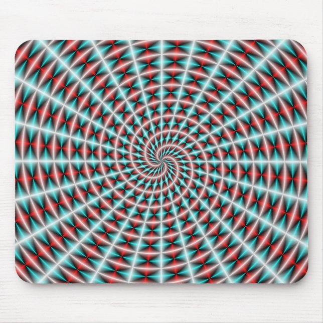 Mousepad Ray e Espiral em Azul e Vermelho (Frente)