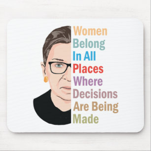 Mousepad RBG - As Mulheres Pertencem A Todos Os Lugares Ond