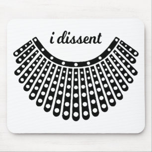 Mousepad RBG Collar, Ruth Bader Ginsburg, Eu Discordo