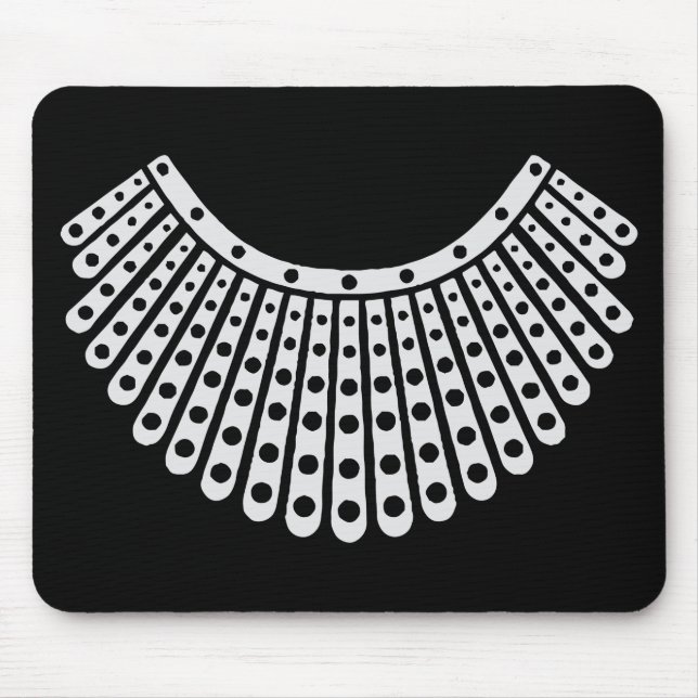 Mousepad RBG notório, Ruth Bader Ginsburg, Colar RBG (Frente)