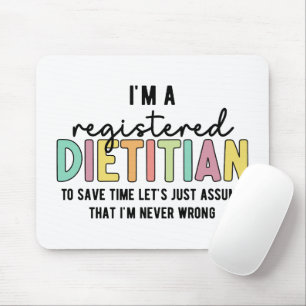 Mousepad RD Dietitiana Registrada Nunca Dons Engraçados Err