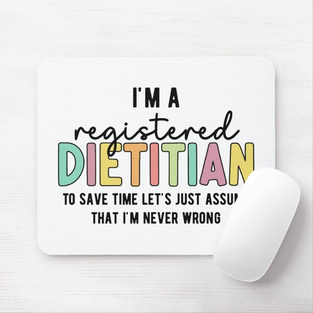 Mousepad RD Dietitiana Registrada Nunca Dons Engraçados Err (Com mouse)