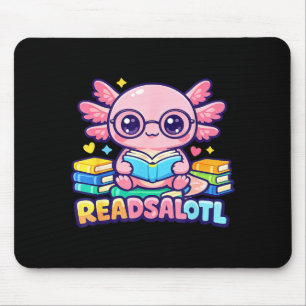 Mousepad Readsalotl axolote fofo bibliófilo