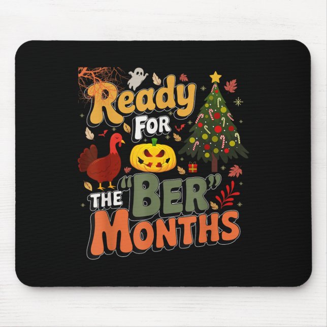 Mousepad Ready For The Ber Months Fall Lover Autumnal Leave (Frente)