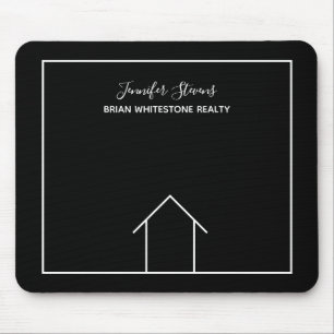 Mousepad Real Estate House Black White Realator