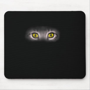 Mousepad Realista Olhos de Gato Gatinho Arte Gráfica Felina