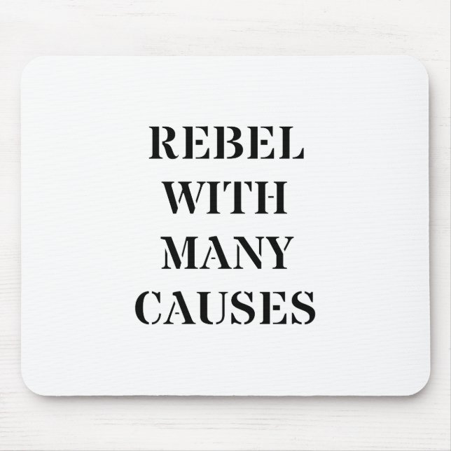 Mousepad Rebel com muitas causas (Frente)