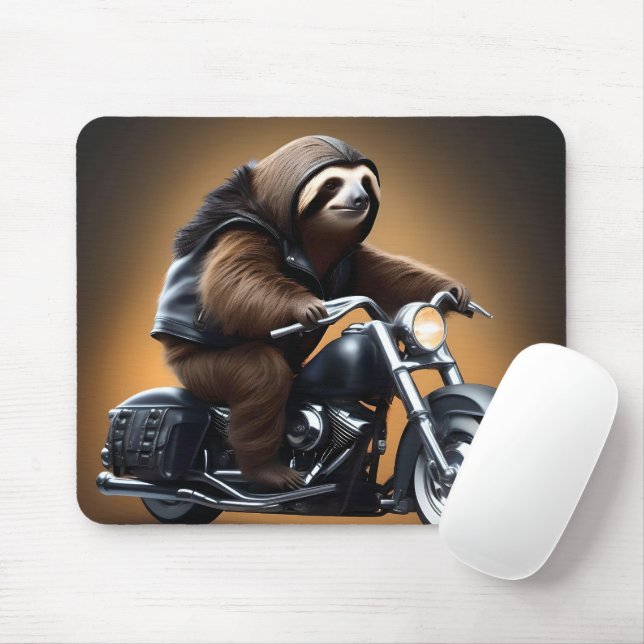 Mousepad Rebel Sloth: Uma Motobicicleta Que Caminhava Com U (Com mouse)