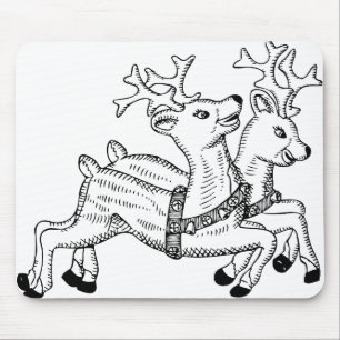 Mousepad Rebeldes Animais Veados Voando Celebração De Nat