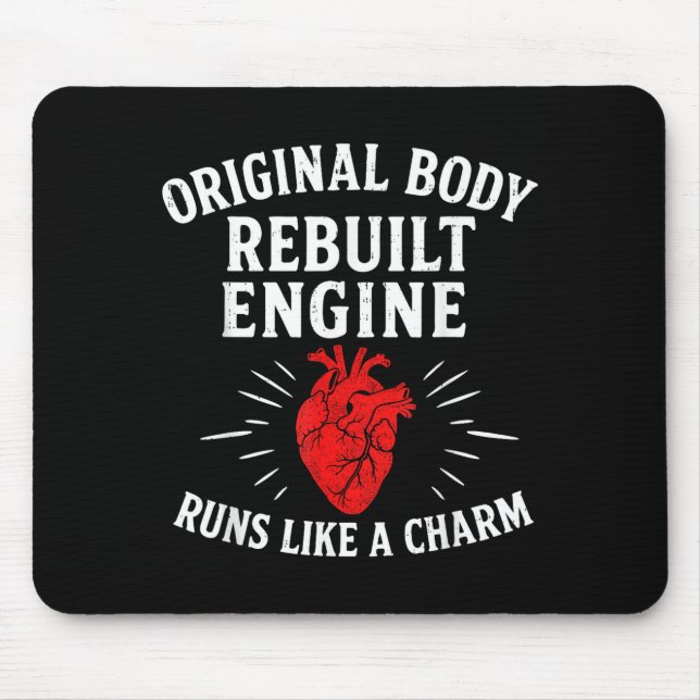 Mousepad Rebuilt Engine Health Heart Disease Awareness Chd  (Frente)