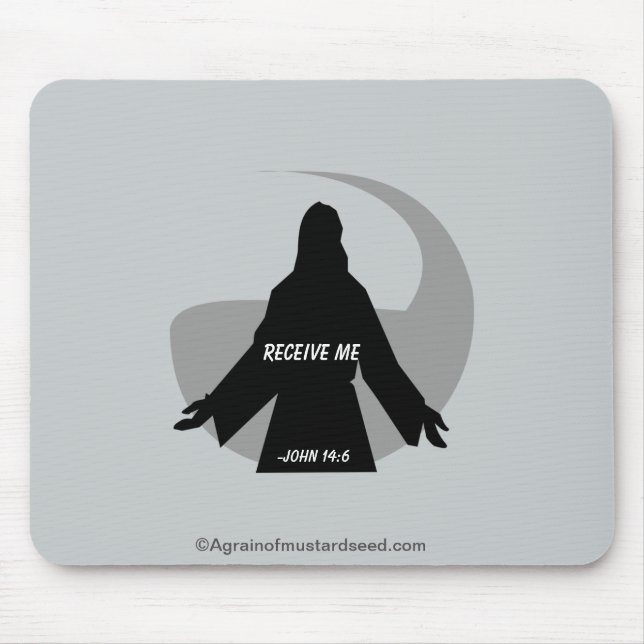 Mousepad Receba citações de Bíblia John 14:6 (Frente)