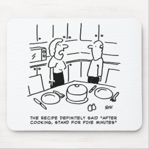 Mousepad Receber instruções seguidas em um Cozinhar em uma