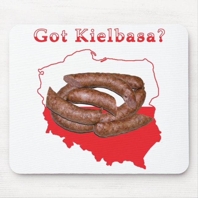 Mousepad Recebi o mapa polonês de Kielbasa (Frente)