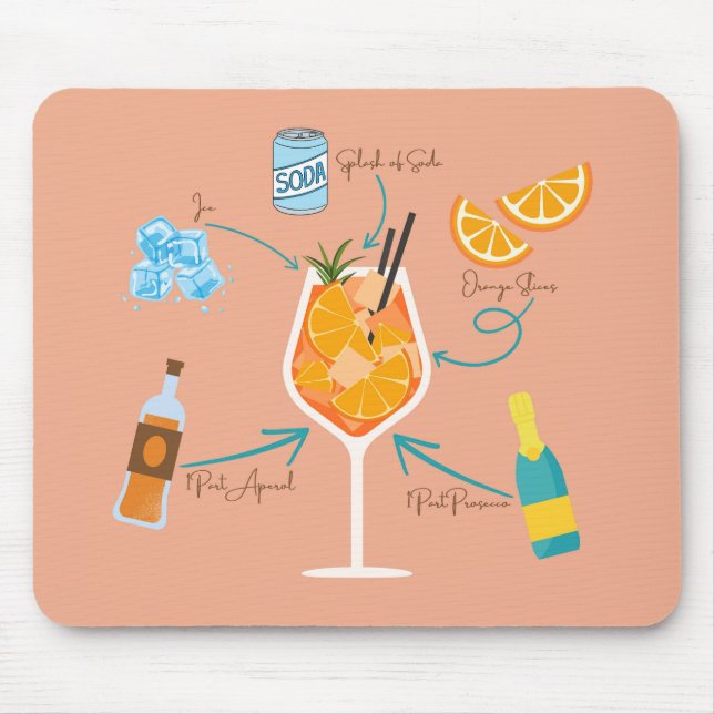 Mousepad Receita de Aperol (Frente)