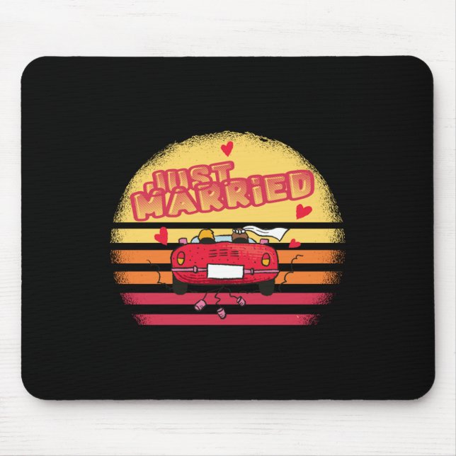 Mousepad Recem casados Casado Noiva Casado com Longa Sonda (Frente)