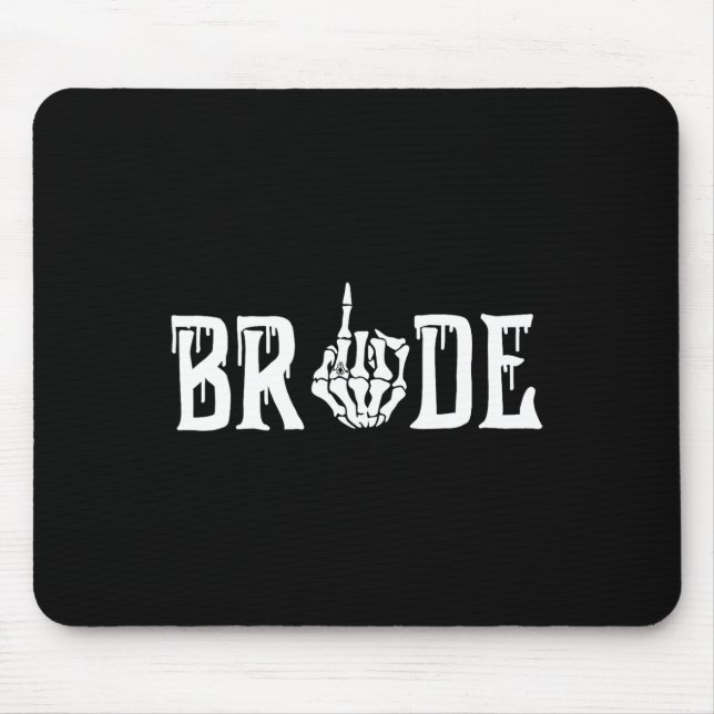 Mousepad Recem casados de Casamento de Noiva Gothic Skeleto (Frente)
