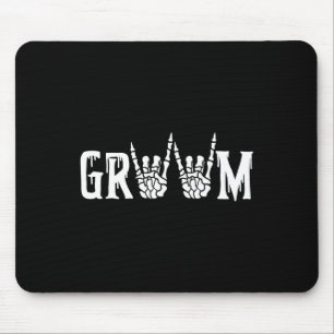 Mousepad Recem casados de Casamento do Groom Skeleton Gótic