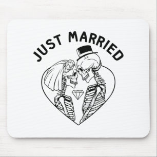 Mousepad Recém-Casados Noiva Noivo Esqueleto Casal Hallowee