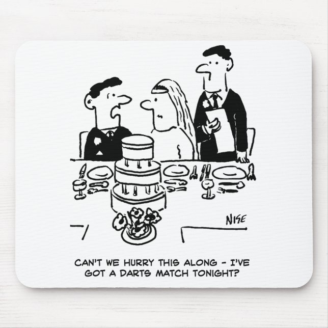 Mousepad Recepção de casamento Bridegroom tem uma correspon (Frente)