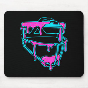 Mousepad Receptor de Softball Gotejamento Sorvete Máscara P