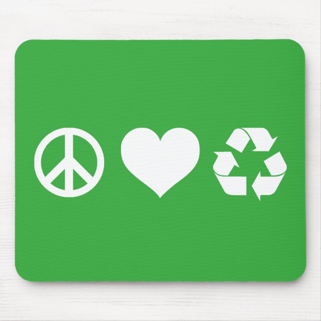 Mousepad Reciclar Peace Love (Frente)